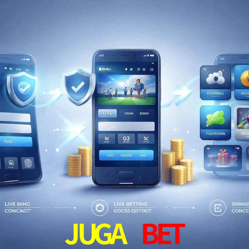 Pasos de acceso a la app JUGA BET en pantalla de teléfono móvil